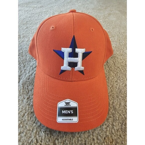Houston Astros MLB Fan Favorite MVP Basic Orange Hat Cap Adult Men's Adjustable - Picture 2 of 6